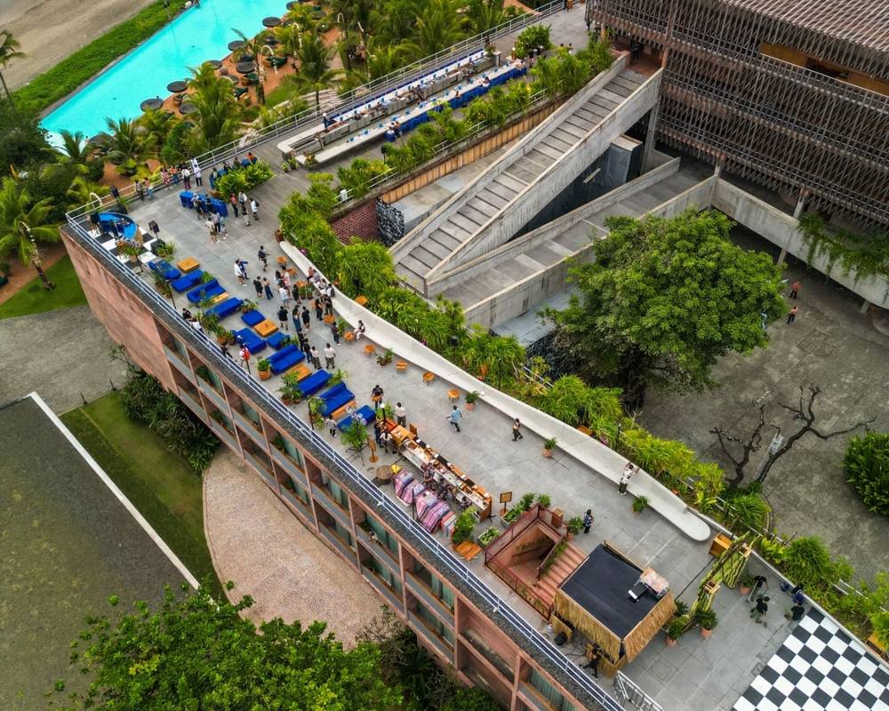 An evening event on the Desa rooftop